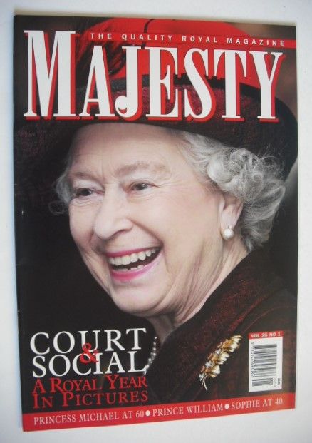 Majesty magazine - The Queen cover (January 2005 - Volume 26 No 1)