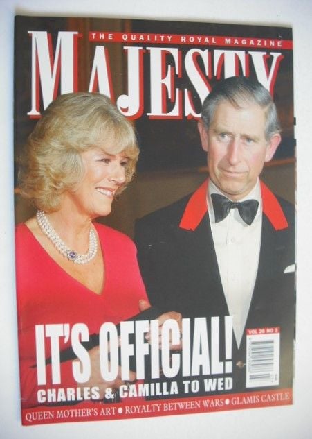 Majesty magazine - Prince Charles and Camilla Parker Bowles cover (March 2005 - Volume 26 No 3)
