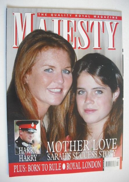 Majesty magazine - Sarah Ferguson and Princess Eugenie cover (October 2005 - Volume 26 No 10)