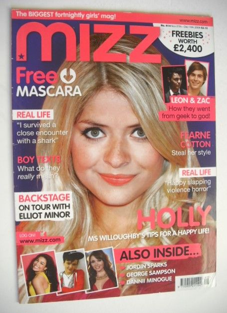 <!--2008-11-27-->MIZZ magazine - Holly Willoughby cover (27 November 2008)