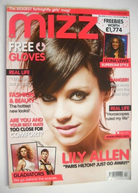 <!--2009-01-22-->MIZZ magazine - Lily Allen cover (22 January - 4 February 