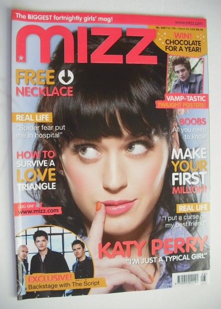 <!--2009-02-19-->MIZZ magazine - Katy Perry cover (19 February - 4 March 20