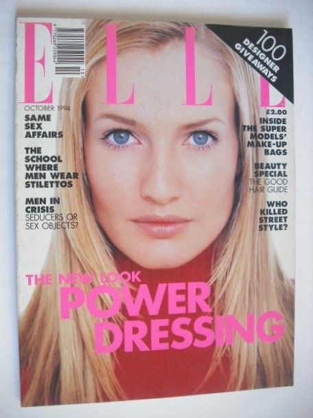 British Elle magazine - October 1994 - Karen Mulder cover