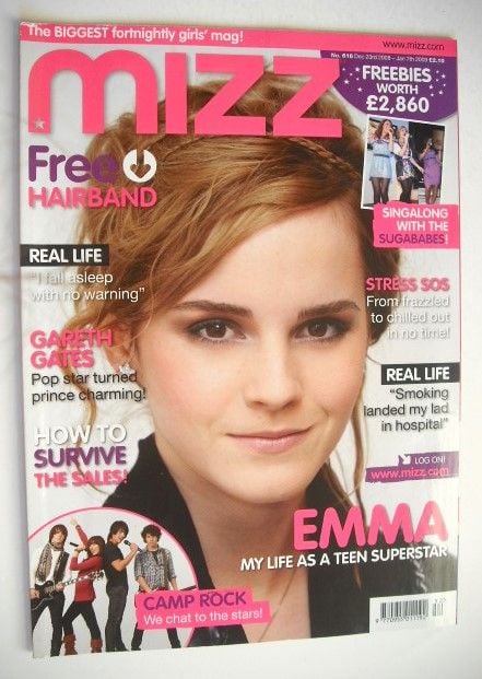MIZZ magazine - Emma Watson cover (23 December 2008 - 7 January 2009)