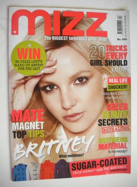 MIZZ magazine - Britney Spears cover (29 October - 11 November 2009)