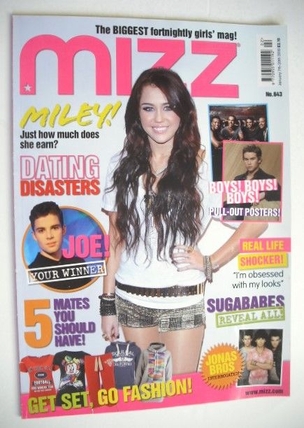 <!--2010-01-07-->MIZZ magazine - Miley Cyrus cover (7-20 January 2010)
