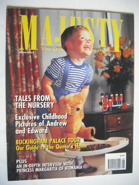<!--1993-08-->Majesty magazine - Prince Andrew cover (August 1993 - Volume 