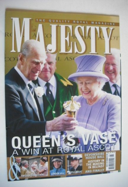 Majesty magazine - Queen Elizabeth II and Prince Philip cover (August 2012)