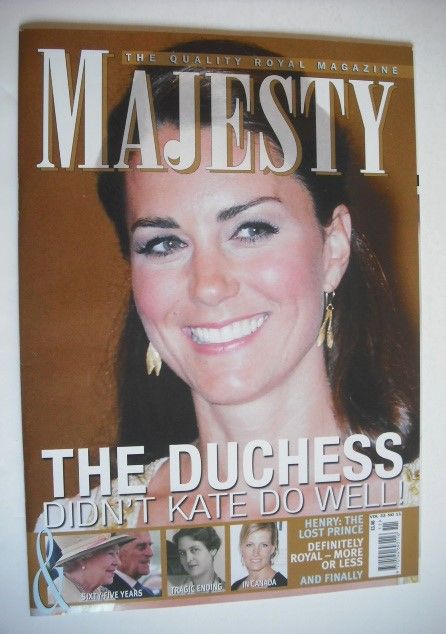 <!--2012-11-->Majesty magazine - Kate Middleton cover (November 2012)