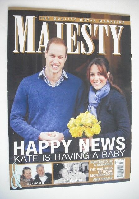 Majesty magazine - Prince William and Kate Middleton cover (January 2013)
