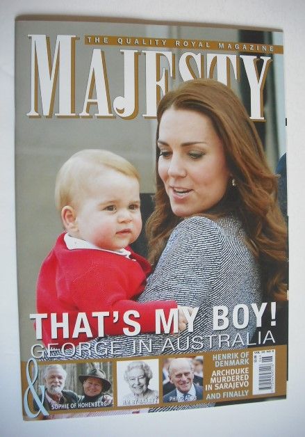 Majesty magazine - Kate and Prince George cover (June 2014)