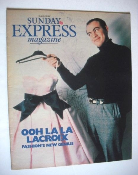 Sunday Express magazine - 30 August 1987 - Christian Lacroix cover