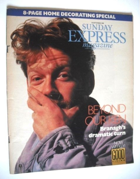 Sunday Express magazine - 10 September 1989 - Kenneth Branagh cover