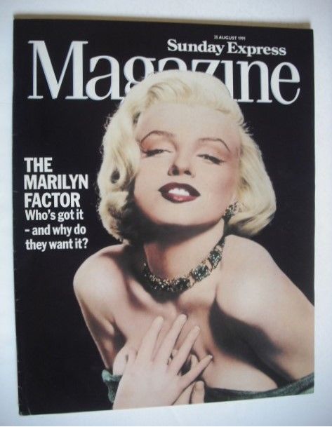 Sunday Express magazine - 25 August 1991 - Marilyn Monroe cover