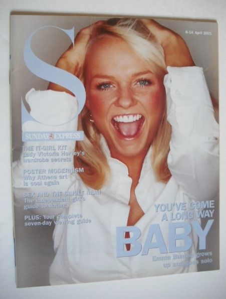 <!--2001-04-08-->Sunday Express magazine - 8 April 2001 - Emma Bunton cover