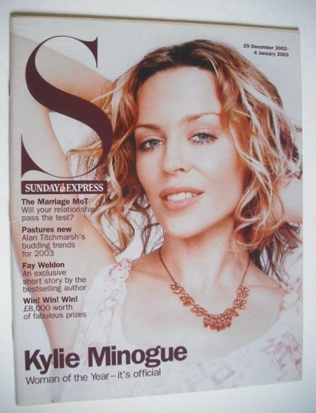 Sunday Express magazine - 29 December 2002-4 January 2003 - Kylie Minogue cover