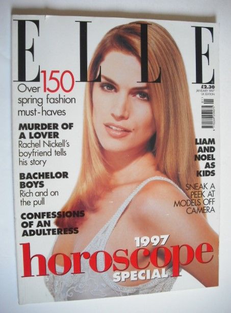 <!--1997-01-->British Elle magazine - January 1997 - Cindy Crawford cover