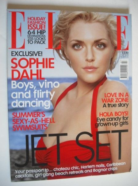 British Elle magazine - July 2001 - Sophie Dahl cover