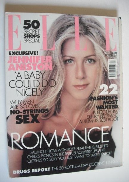 British Elle magazine - September 2001 - Jennifer Aniston cover