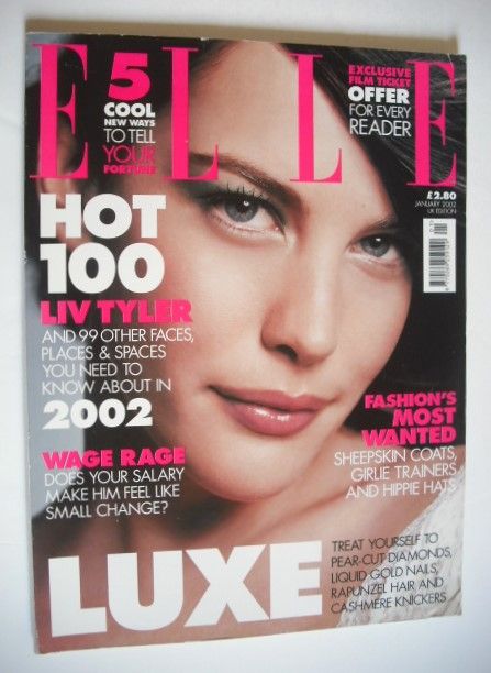 British Elle magazine - January 2002 - Liv Tyler cover