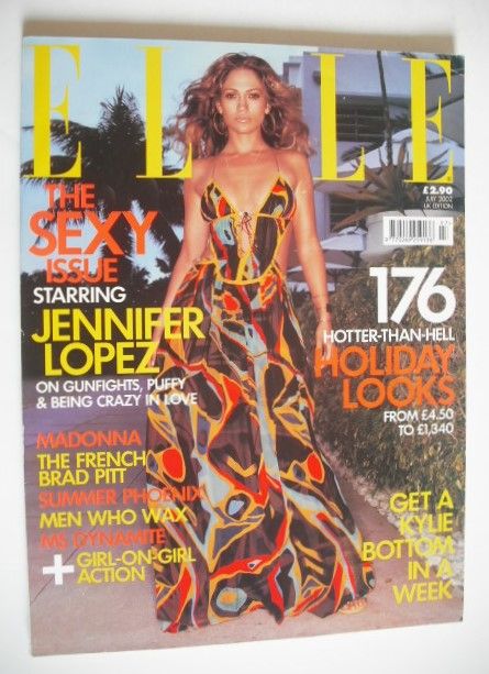 British Elle magazine - July 2002 - Jennifer Lopez cover