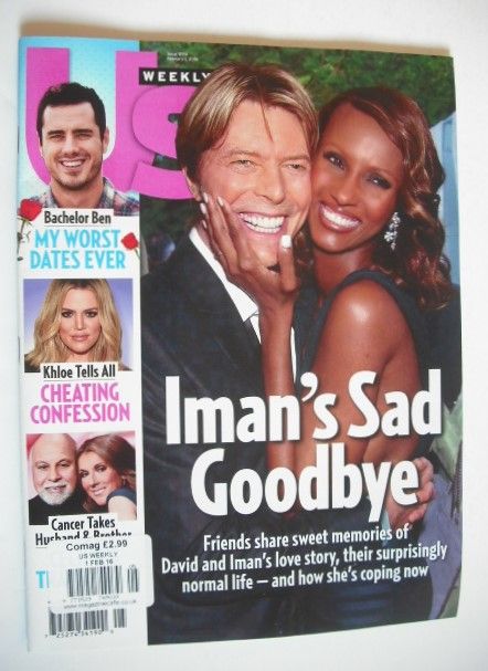 US Weekly magazine - 1 February 2016 - David Bowie & Iman cover