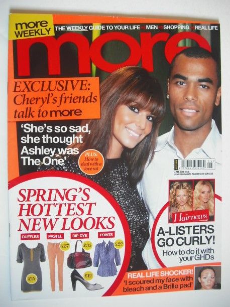 <!--2008-02-04-->More magazine - Cheryl Cole and Ashley Cole cover (4 Febru