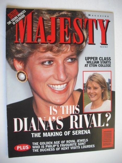 Majesty magazine - Princess Diana cover (September 1995 - Volume 16 No 9)
