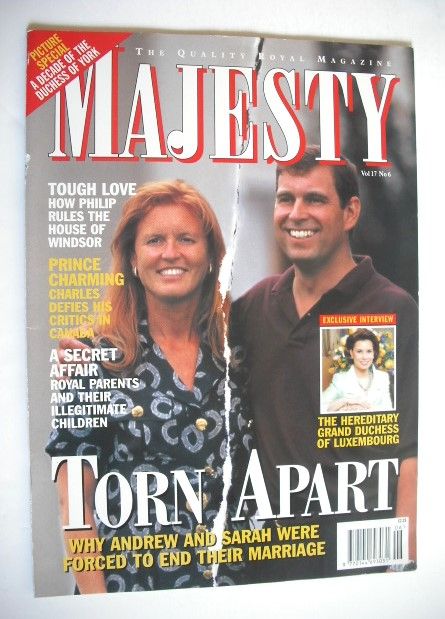 <!--1996-06-->Majesty magazine - Sarah Ferguson / Prince Andrew cover (June