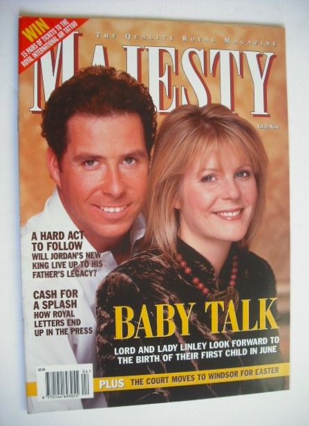 Majesty magazine - Lord and Lady Linley cover (April 1999 - Volume 20 No 4)