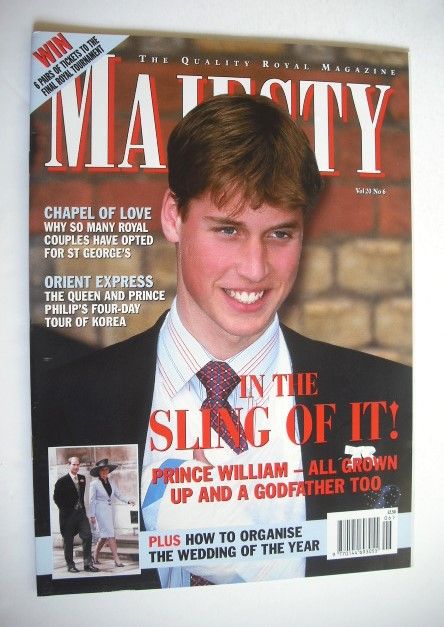 Majesty magazine - Prince William cover (June 1999 - Volume 20 No 6)