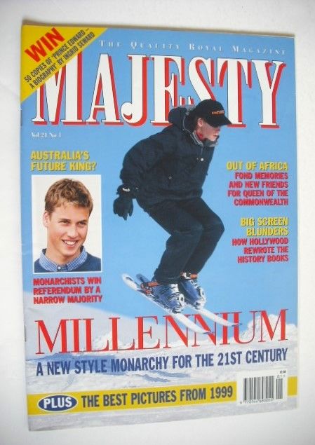 Majesty magazine - Millennium cover (January 2000 - Volume 21 No 1)
