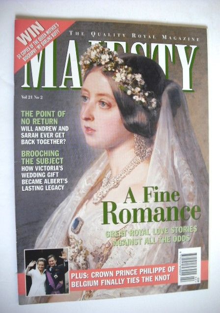 <!--2000-02-->Majesty magazine - A Fine Romance cover (February 2000 - Volu