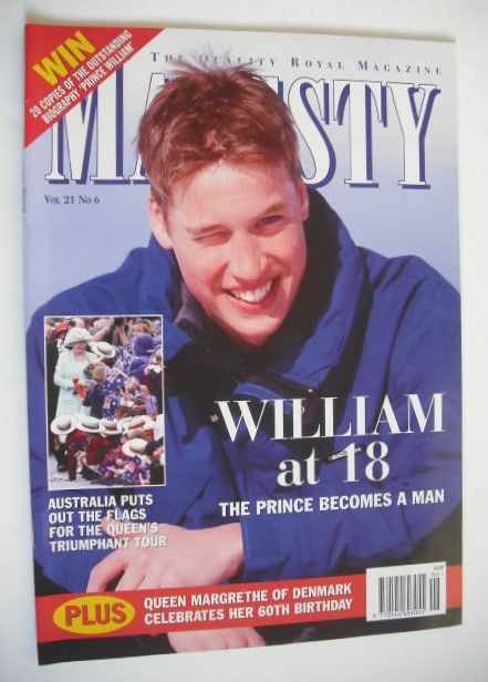 Majesty magazine - Prince William cover (June 2000 - Volume 21 No 6)