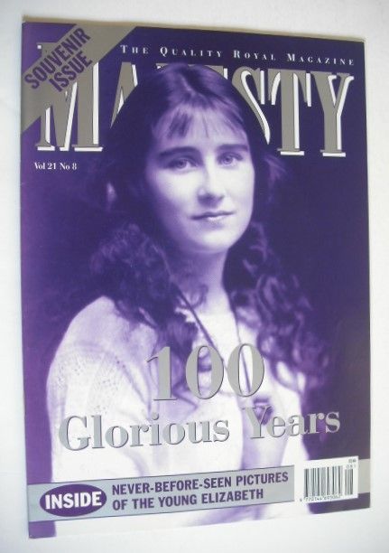 Majesty magazine - The Queen Mother cover (August 2000 - Volume 21 No 8)