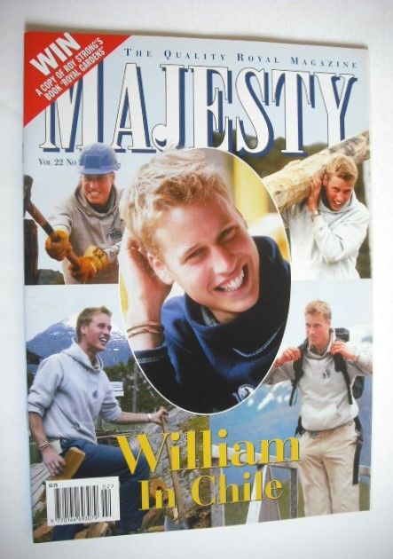 Majesty magazine - Prince William cover (February 2001 - Volume 22 No 2)