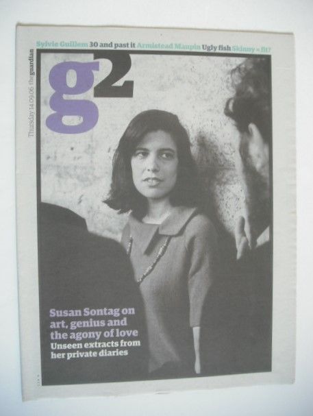 The Guardian G2 newspaper supplement - Susan Sontag cover (14 September 2006)
