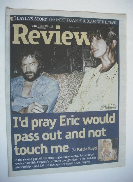 The Mail On Sunday Review newspaper supplement - Pattie Boyd and Eric Clapton cover (12 August 2007)