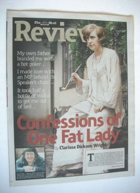 The Mail On Sunday Review newspaper supplement - Clarissa Dickson Wright cover (19 August 2007)
