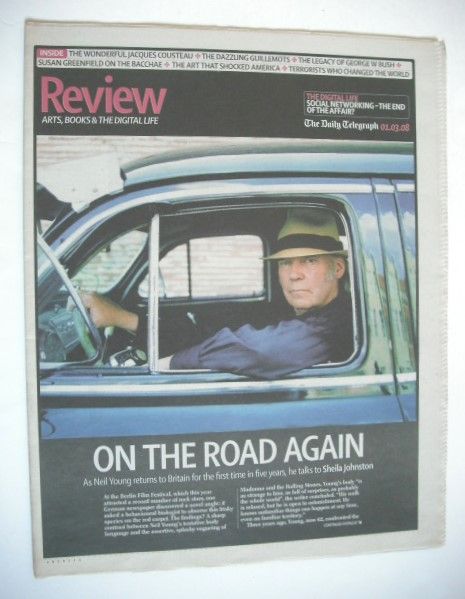 The Daily Telegraph Review newspaper supplement - 1 March 2008 - Neil Young cover