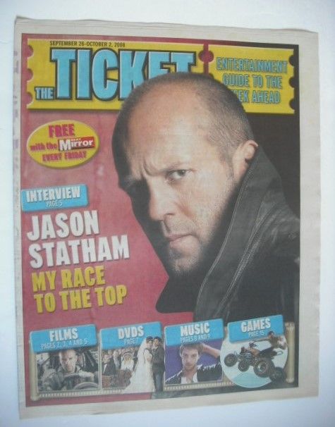Daily Mirror Ticket newspaper supplement - Jason Statham cover (26 September-2 October 2008)