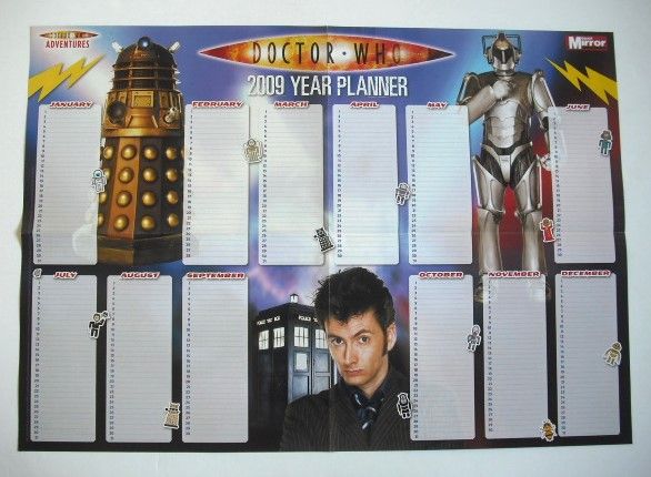 Doctor Who 2009 Year Planner / David Tennant poster