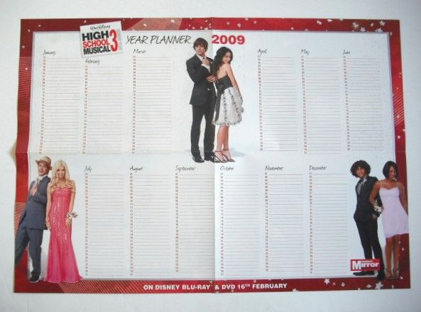 High School Musical 3 2009 Year Planner / poster