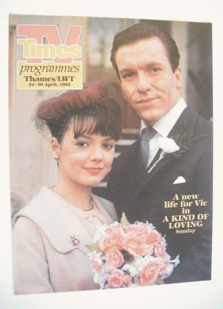 TV Times cover page - Joanne Whalley and Clive Wood (TV section - 24-30 April 1982)