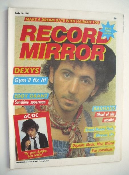 <!--1982-10-16-->Record Mirror magazine - Kevin Rowland cover (16 October 1