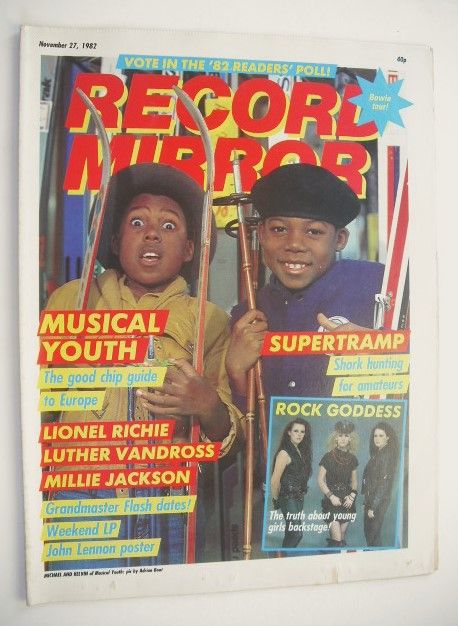 <!--1982-11-27-->Record Mirror magazine - Musical Youth cover (27 November 