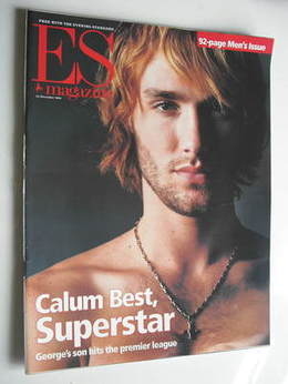 <!--2001-11-23-->Evening Standard magazine - Calum Best cover (23 November 