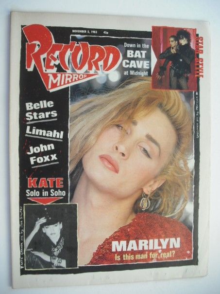Record Mirror magazine - Marilyn cover (5 November 1983)