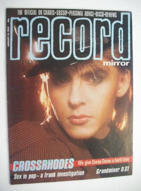 <!--1984-01-14-->Record Mirror magazine - Nick Rhodes cover (14 January 198