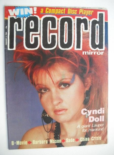 <!--1984-02-04-->Record Mirror magazine - Cyndi Lauper cover (4 February 19